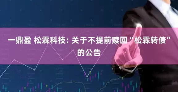 一鼎盈 松霖科技: 关于不提前赎回“松霖转债”的公告